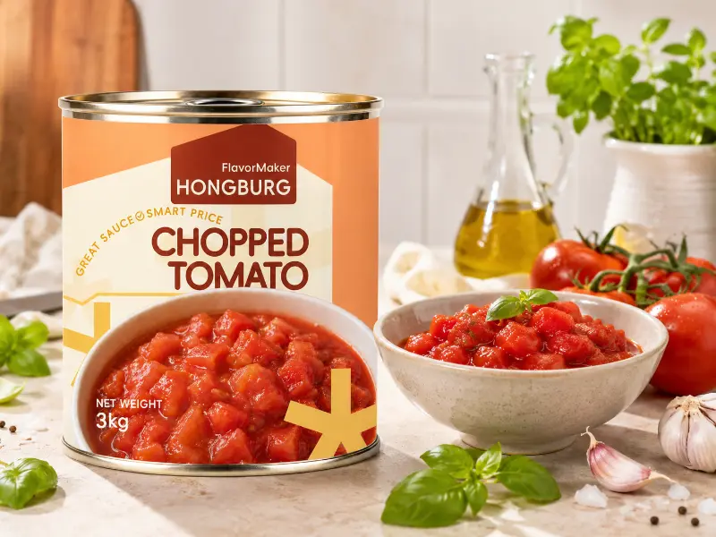 Klassiske hermetiske hakkede tomater