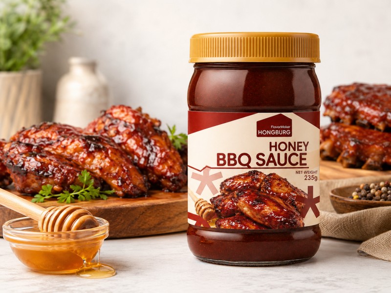 Søt rik honning BBQ saus