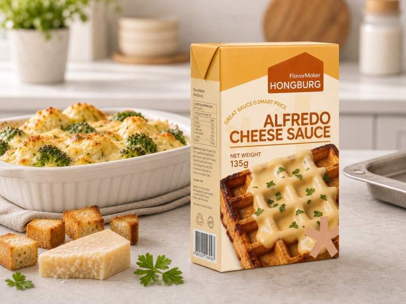 Tykk Alfredo ostesaus for matlaging og baking