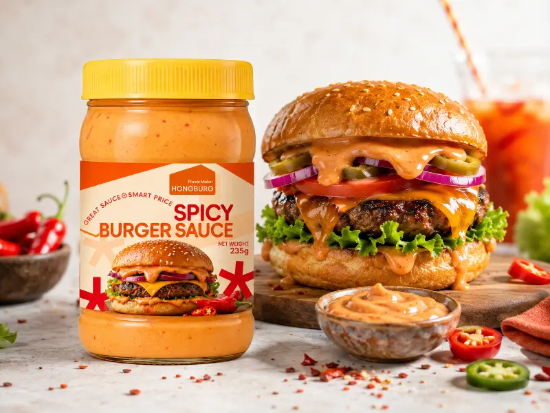 Tykk smakfull krydret burgersaus